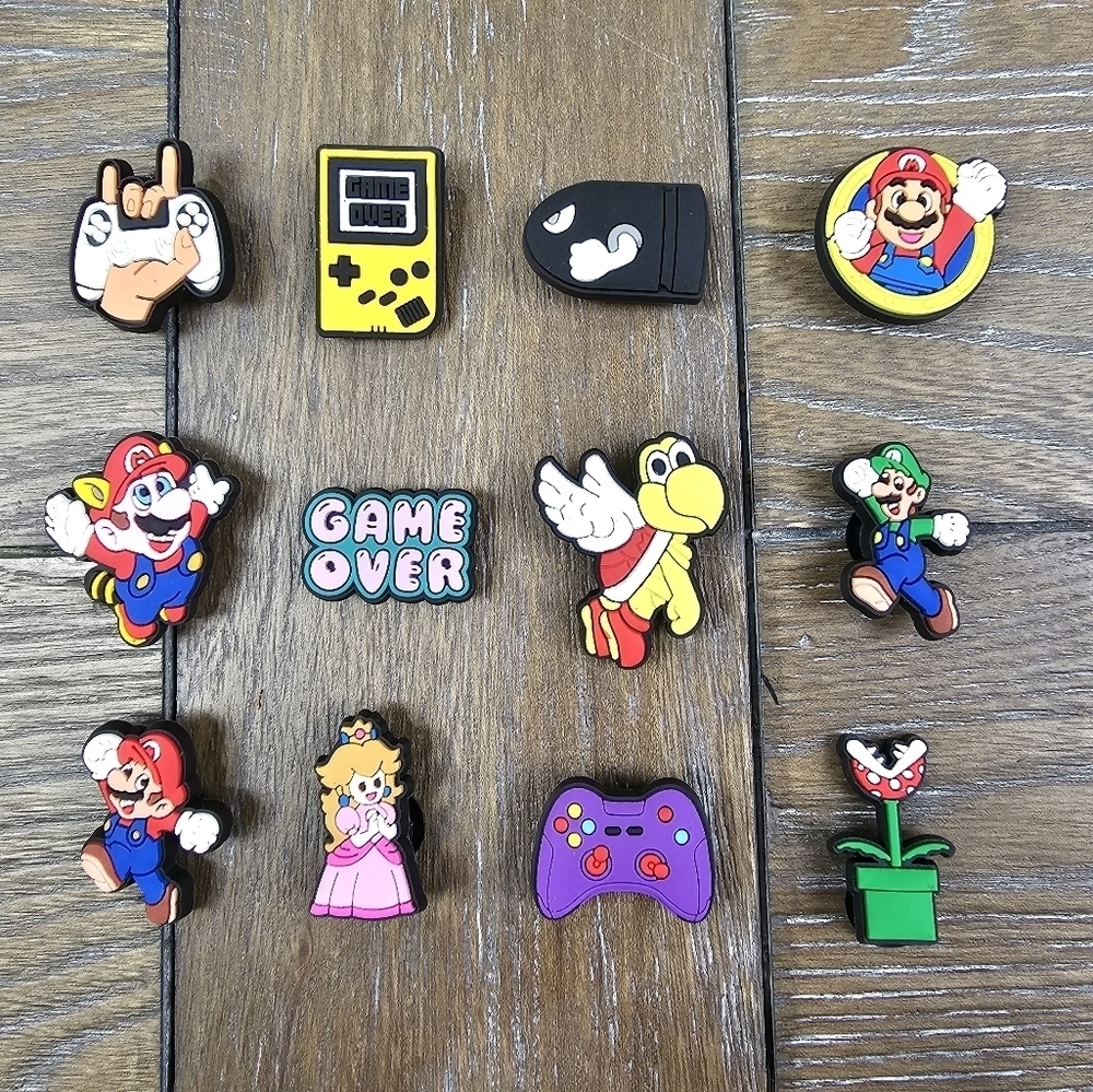 Mario Croc Charms Bundle of 12